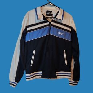 Vintage O’Neil Zip Up Navy White Jacket Polyester W/Logo Surfer Classic Style M